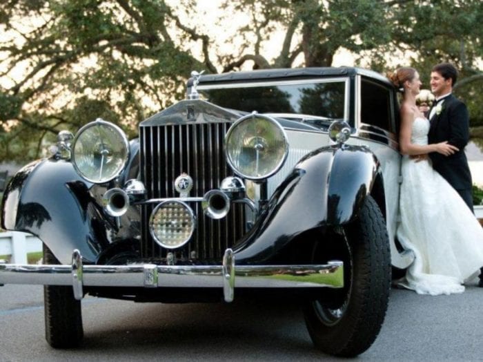 Litchfield Country Club wedding classic car