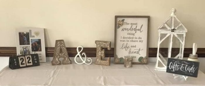 gift table weddings